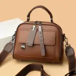 Genuine Soft Leather Handbag(ব্রাউন/মাস্টার কালার)