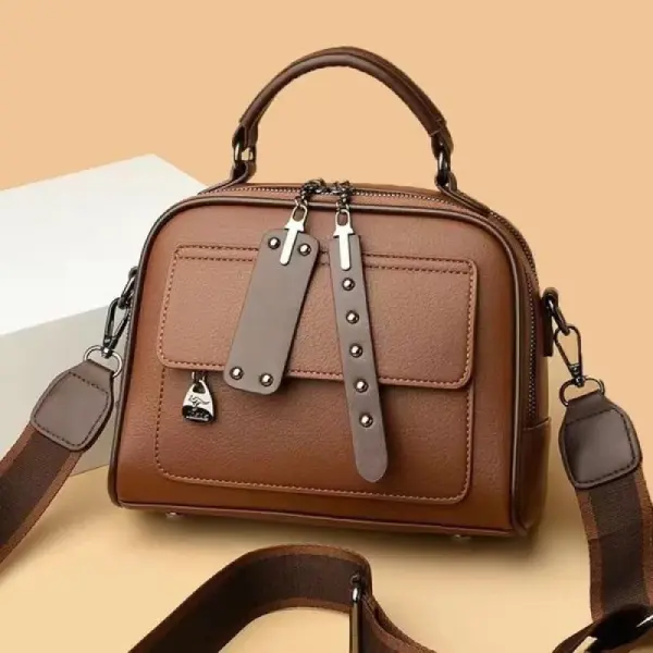 Genuine Soft Leather Handbag(ব্রাউন/মাস্টার কালার)
