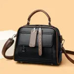 Genuine Soft Leather Handbag(black)