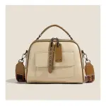 Genuine Soft Leather Handbag(Off White)