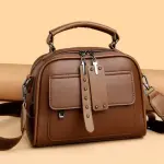 Genuine Soft Leather Handbag(ব্রাউন/মাস্টার কালার)