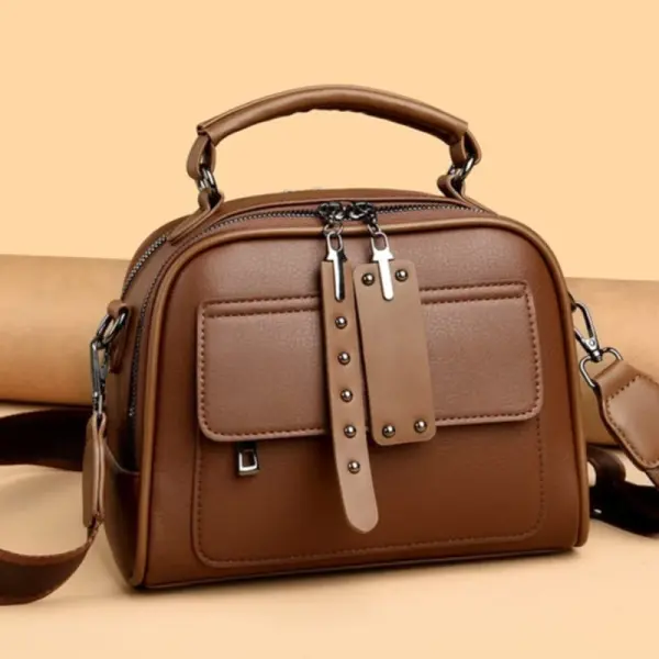 Genuine Soft Leather Handbag(ব্রাউন/মাস্টার কালার)