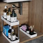 Narrow Type Multi Purpose Gap Storage Trolly Rack Multifunctional Movable Gap Storage Cart( white)